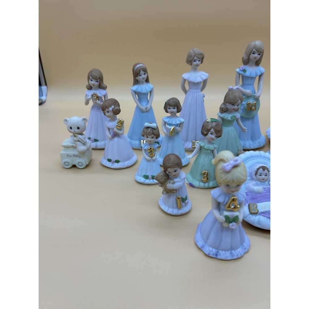 Enesco Growing Up Girls Figurine Lot Partial Set w/ Baby Bear & Lamb READ Desc. - Picture 3 of 10